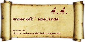 Anderkó Adelinda névjegykártya